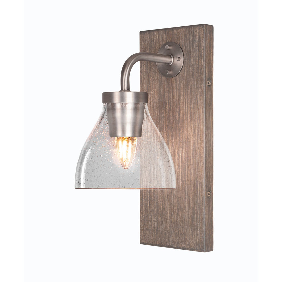 Toltec Oxbridge 1771-gpdw-4760 Wall Sconce Light - Graphite & Painted Distressed Wood-look