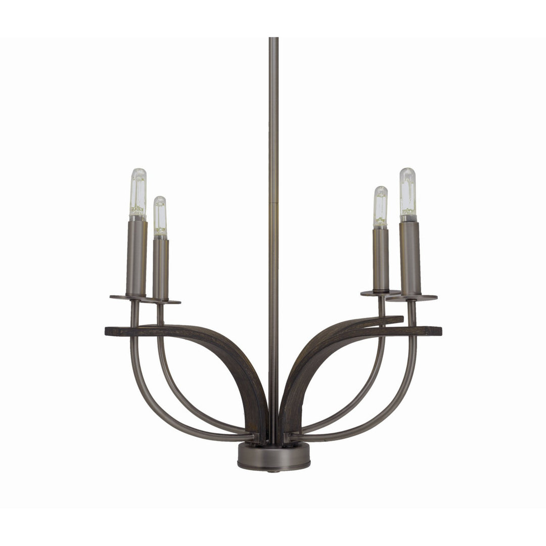 Toltec Monterey 2904-gpdw Chandelier Light - Graphite & Painted Distressed Wood-look