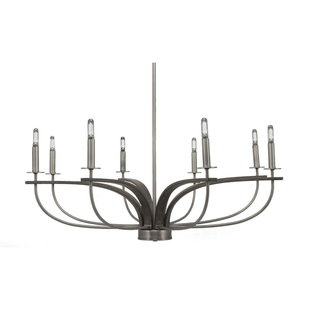 Toltec Monterey 2908-gpdw Chandelier Light - Graphite & Painted Distressed Wood-look