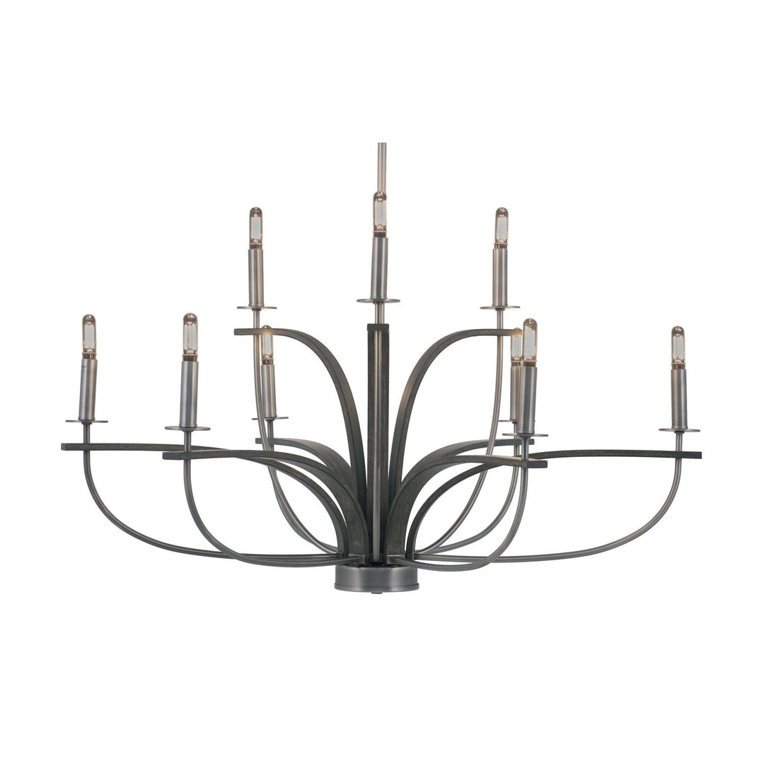 Toltec Monterey 2909-gpdw Chandelier Light - Graphite & Painted Distressed Wood-look