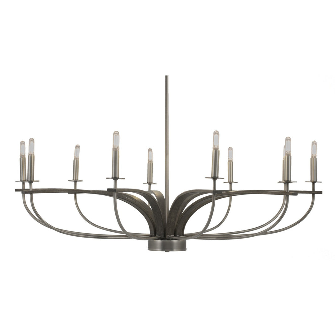 Toltec Monterey 2910-gpdw Chandelier Light - Graphite & Painted Distressed Wood-look