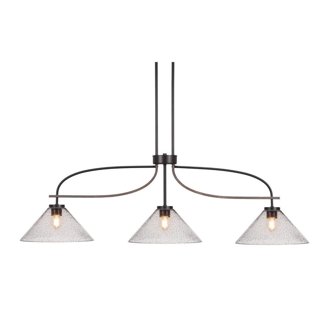 Toltec Monterey 2936-mbdw-2122 Pendant Light - Matte Black & Painted Distressed Wood-look