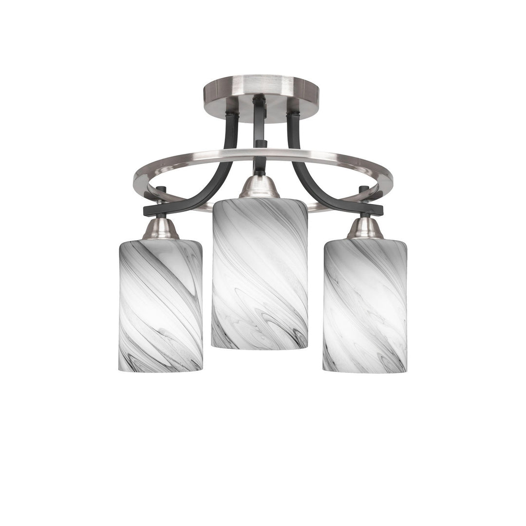 Toltec Paramount 3417-mbbn-3009 Ceiling Light - Matte Black & Brushed Nickel