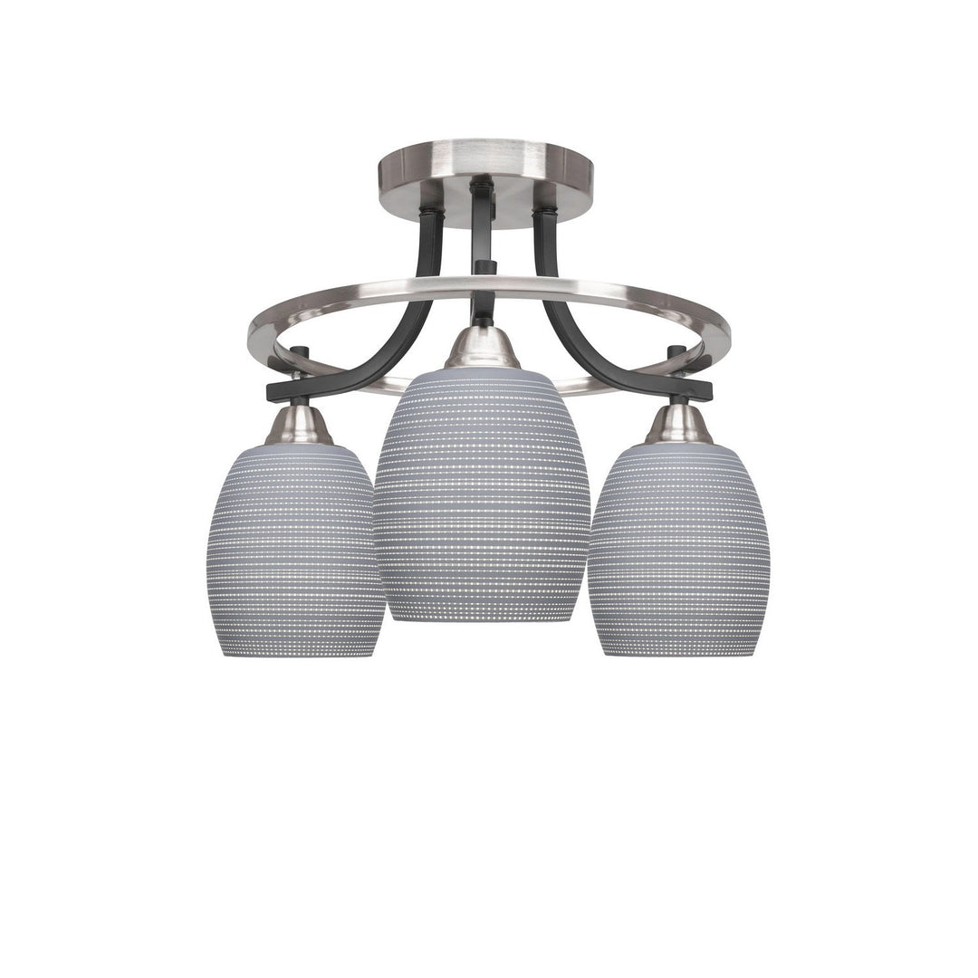 Toltec Paramount 3417-mbbn-4022 Ceiling Light - Matte Black & Brushed Nickel