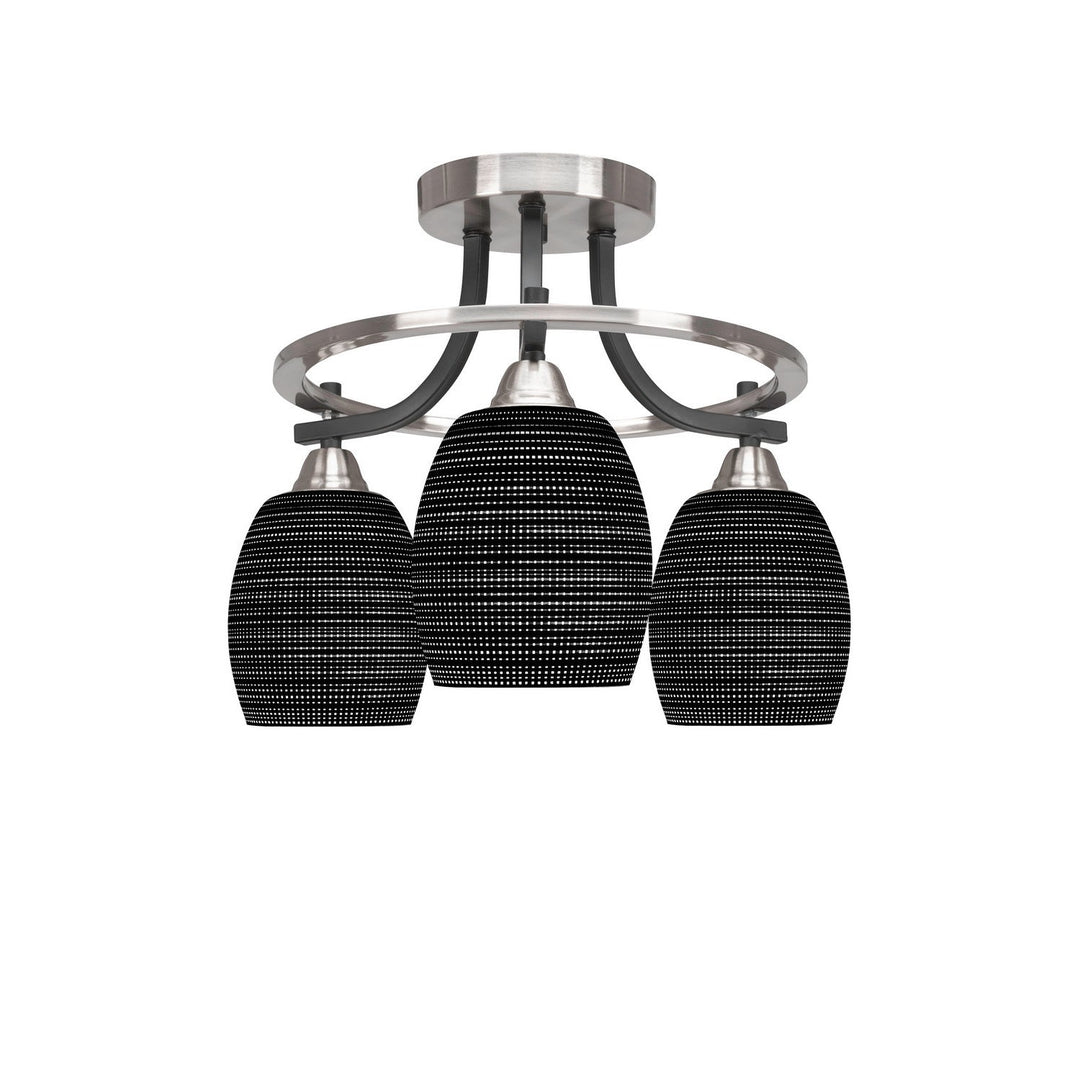 Toltec Paramount 3417-mbbn-4029 Ceiling Light - Matte Black & Brushed Nickel