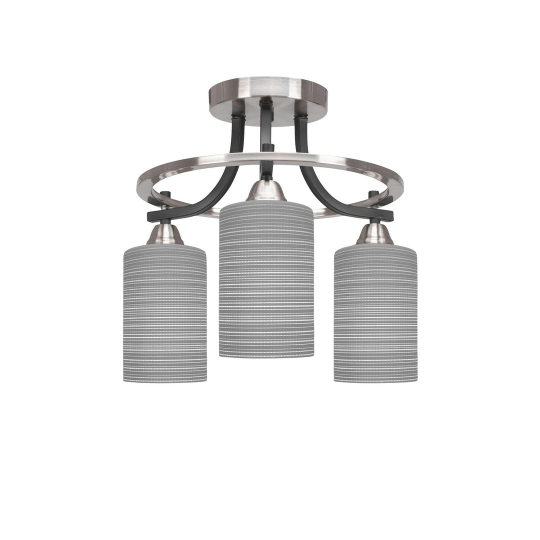 Toltec Paramount 3417-mbbn-4062 Ceiling Light - Matte Black & Brushed Nickel