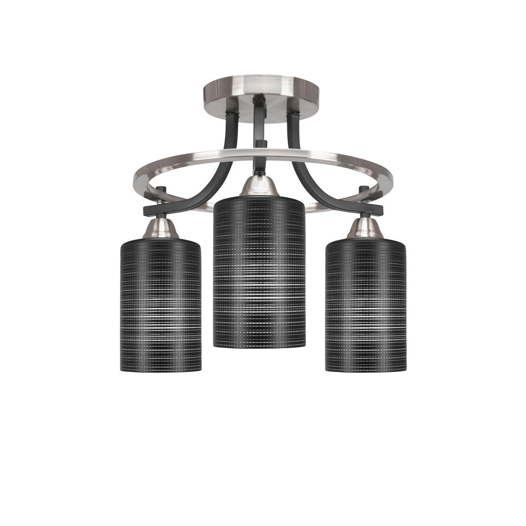 Toltec Paramount 3417-mbbn-4069 Ceiling Light - Matte Black & Brushed Nickel