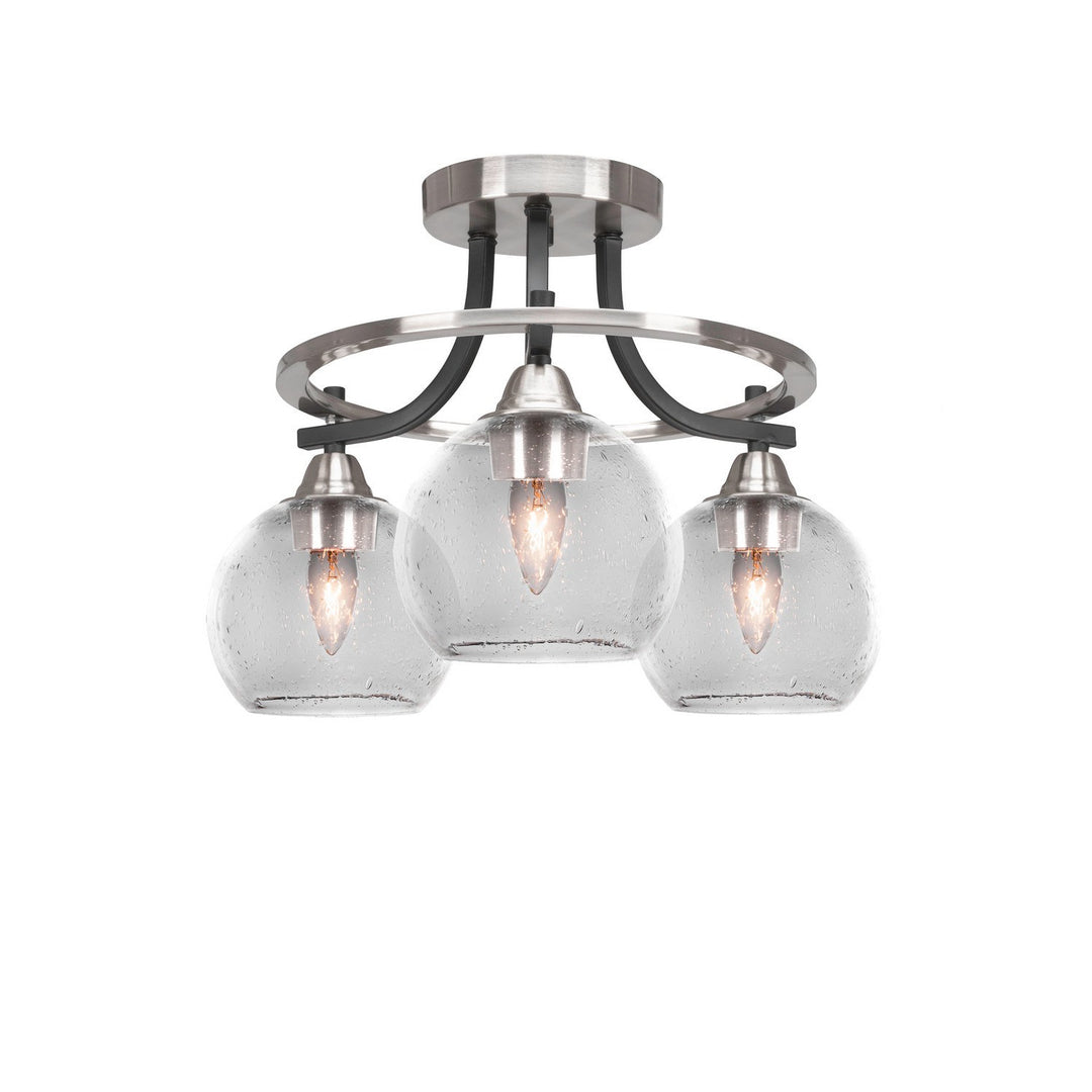 Toltec Paramount 3417-mbbn-4100 Ceiling Light - Matte Black & Brushed Nickel