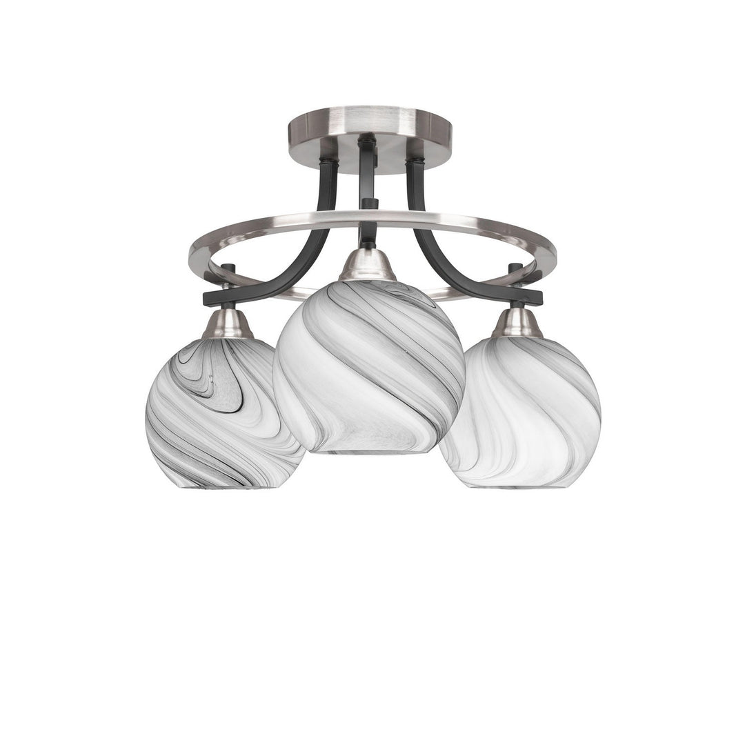 Toltec Paramount 3417-mbbn-4109 Ceiling Light - Matte Black & Brushed Nickel