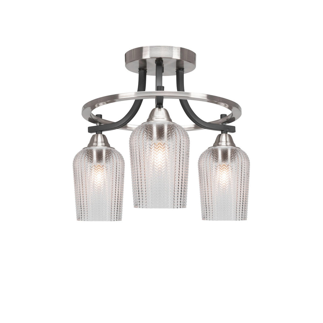 Toltec Paramount 3417-mbbn-4250 Ceiling Light - Matte Black & Brushed Nickel