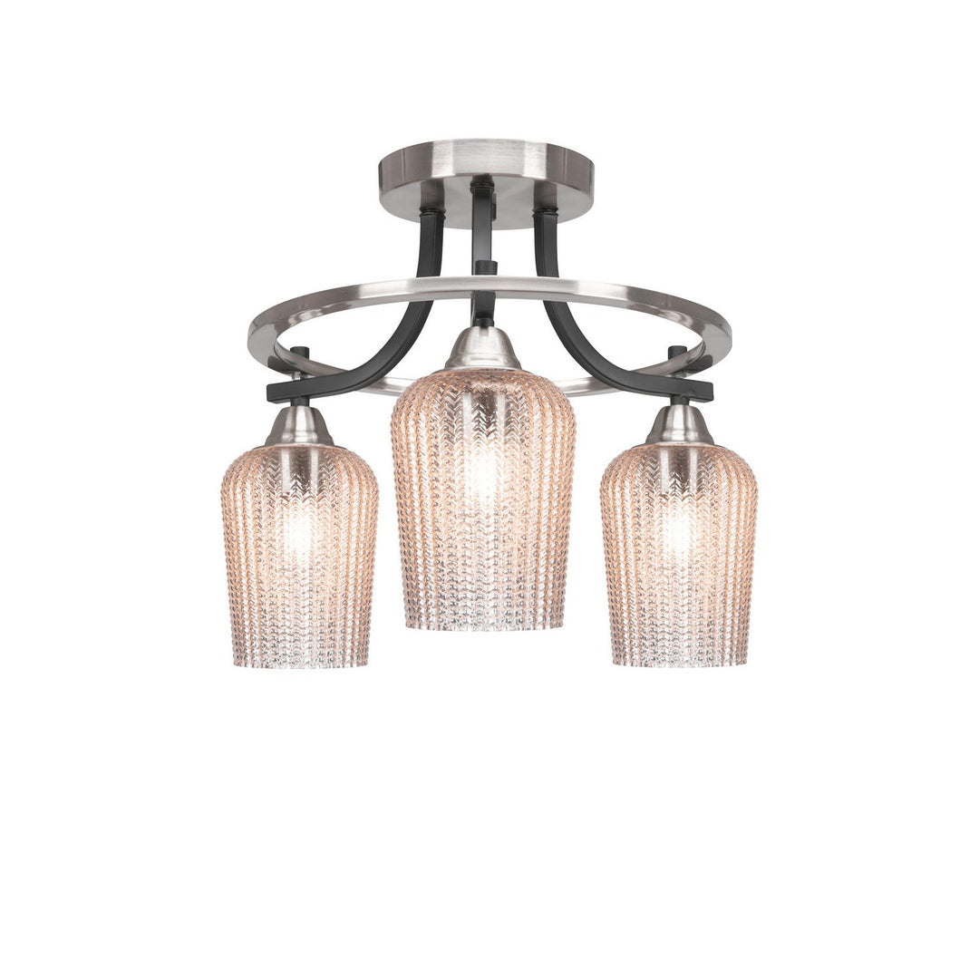 Toltec Paramount 3417-mbbn-4253 Ceiling Light - Matte Black & Brushed Nickel