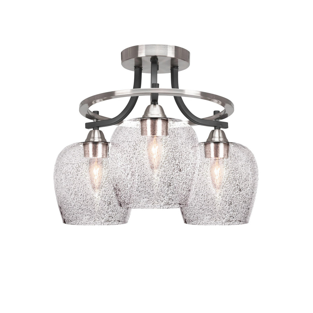 Toltec Paramount 3417-mbbn-4812 Ceiling Light - Matte Black & Brushed Nickel
