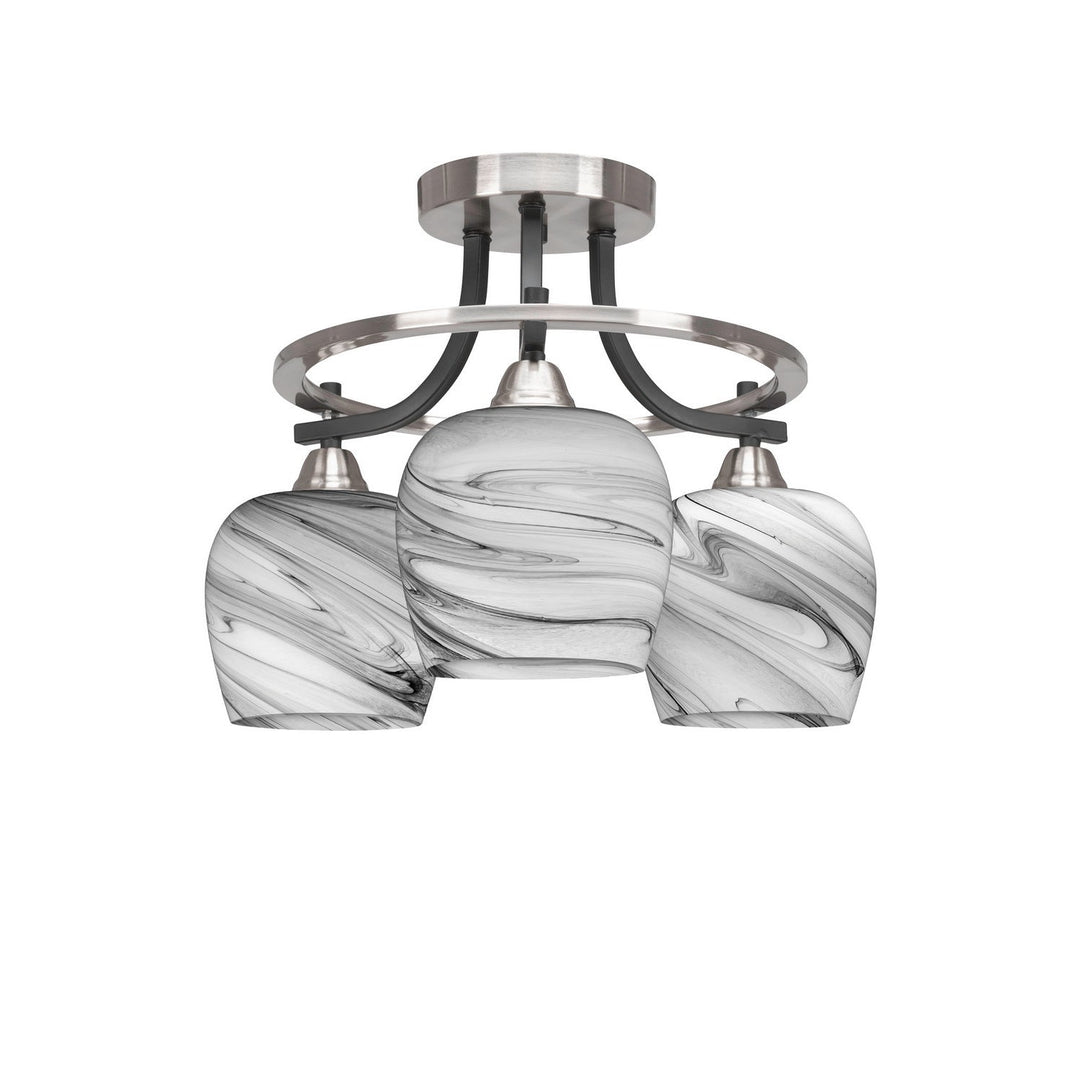 Toltec Paramount 3417-mbbn-4819 Ceiling Light - Matte Black & Brushed Nickel