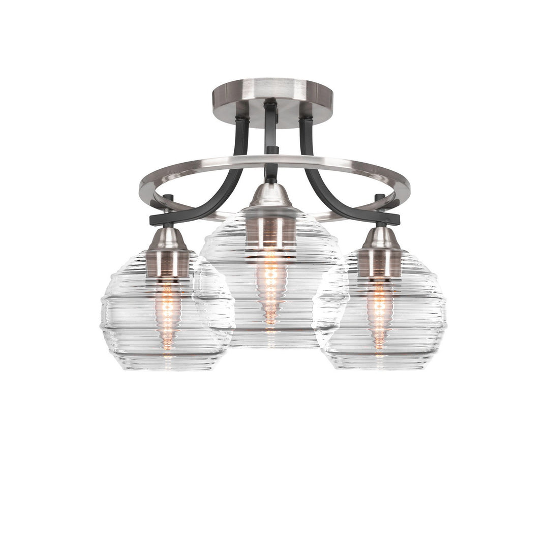 Toltec Paramount 3417-mbbn-5110 Ceiling Light - Matte Black & Brushed Nickel