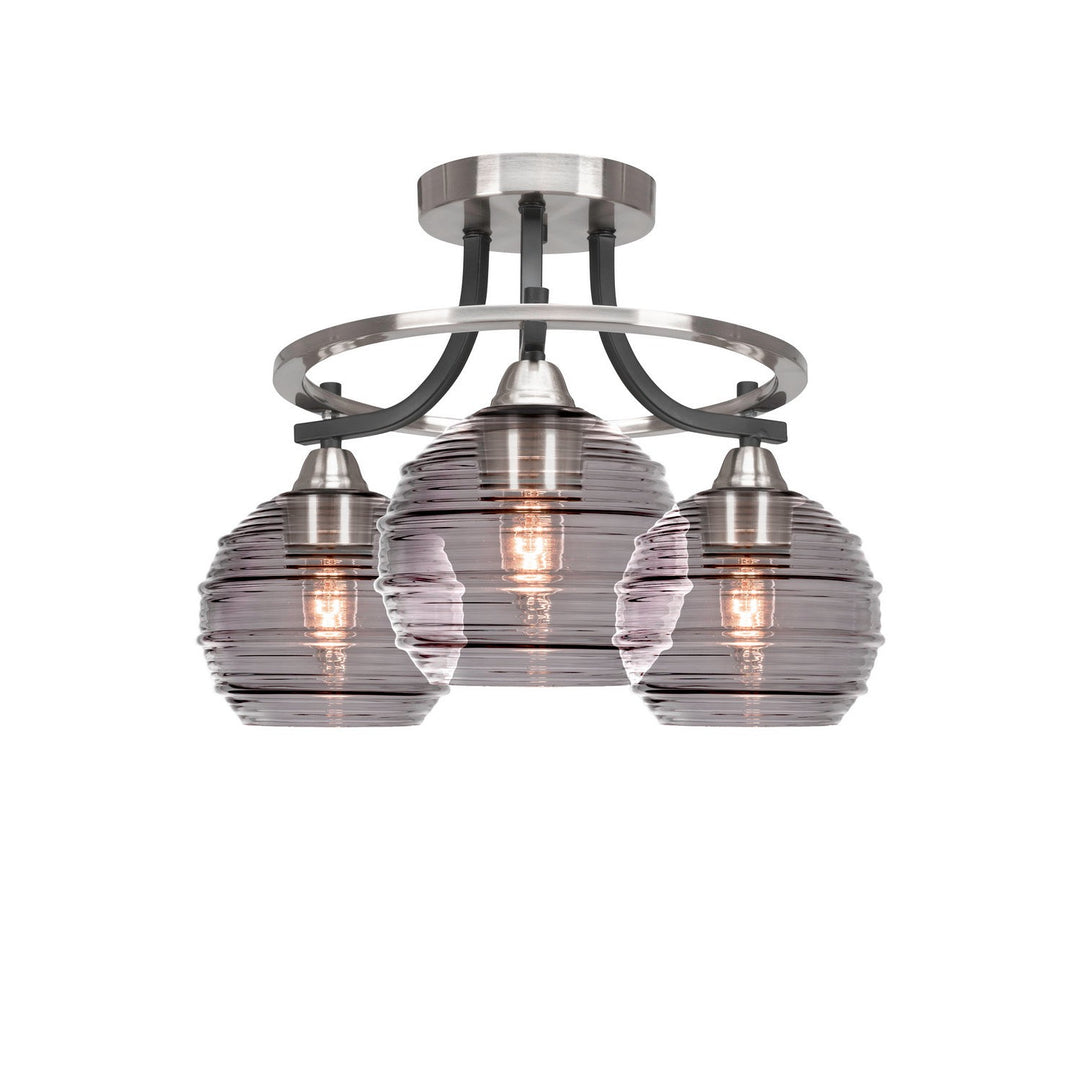 Toltec Paramount 3417-mbbn-5112 Ceiling Light - Matte Black & Brushed Nickel