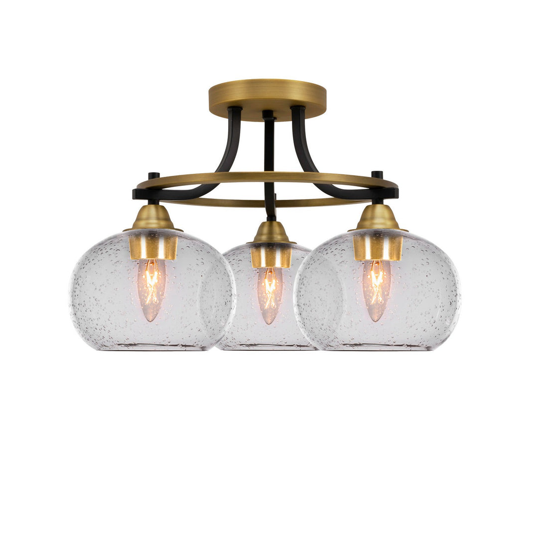 Toltec Paramount 3417-mbbr-202 Ceiling Light - Matte Black & Brass