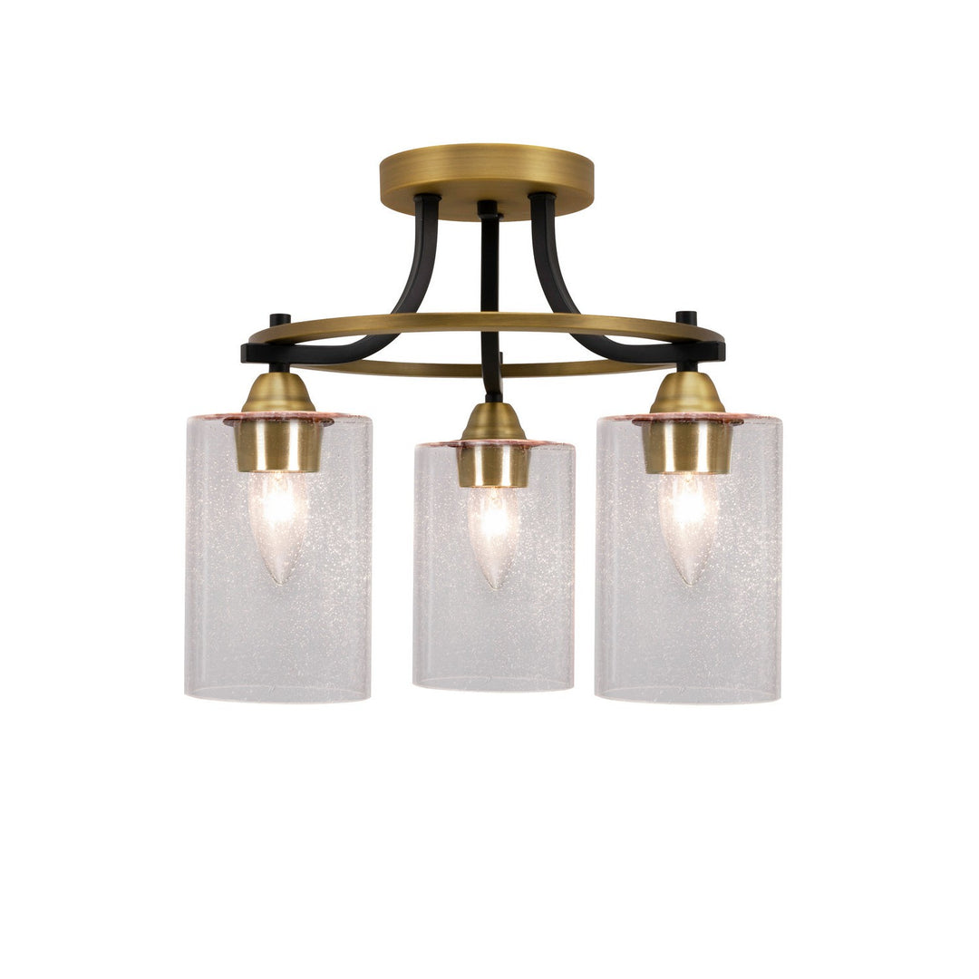 Toltec Paramount 3417-mbbr-300 Ceiling Light - Matte Black & Brass