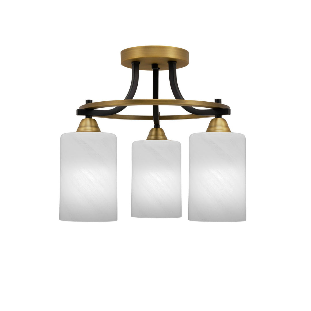 Toltec Paramount 3417-mbbr-3001 Ceiling Light - Matte Black & Brass