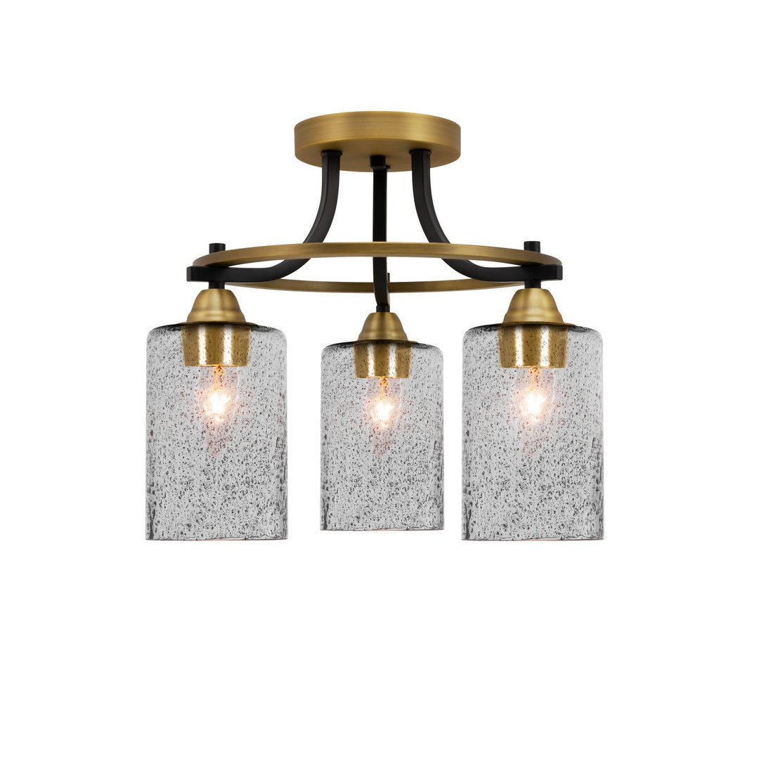 Toltec Paramount 3417-mbbr-3002 Ceiling Light - Matte Black & Brass