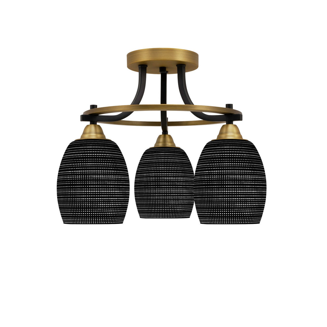 Toltec Paramount 3417-mbbr-4029 Ceiling Light - Matte Black & Brass