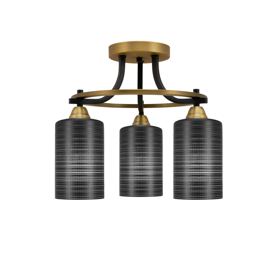 Toltec Paramount 3417-mbbr-4069 Ceiling Light - Matte Black & Brass