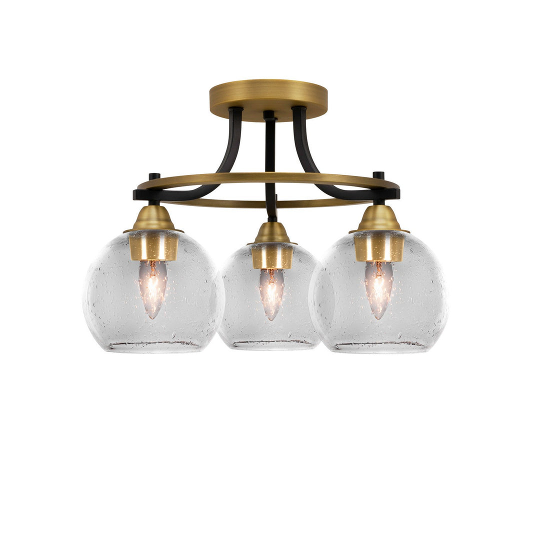 Toltec Paramount 3417-mbbr-4100 Ceiling Light - Matte Black & Brass