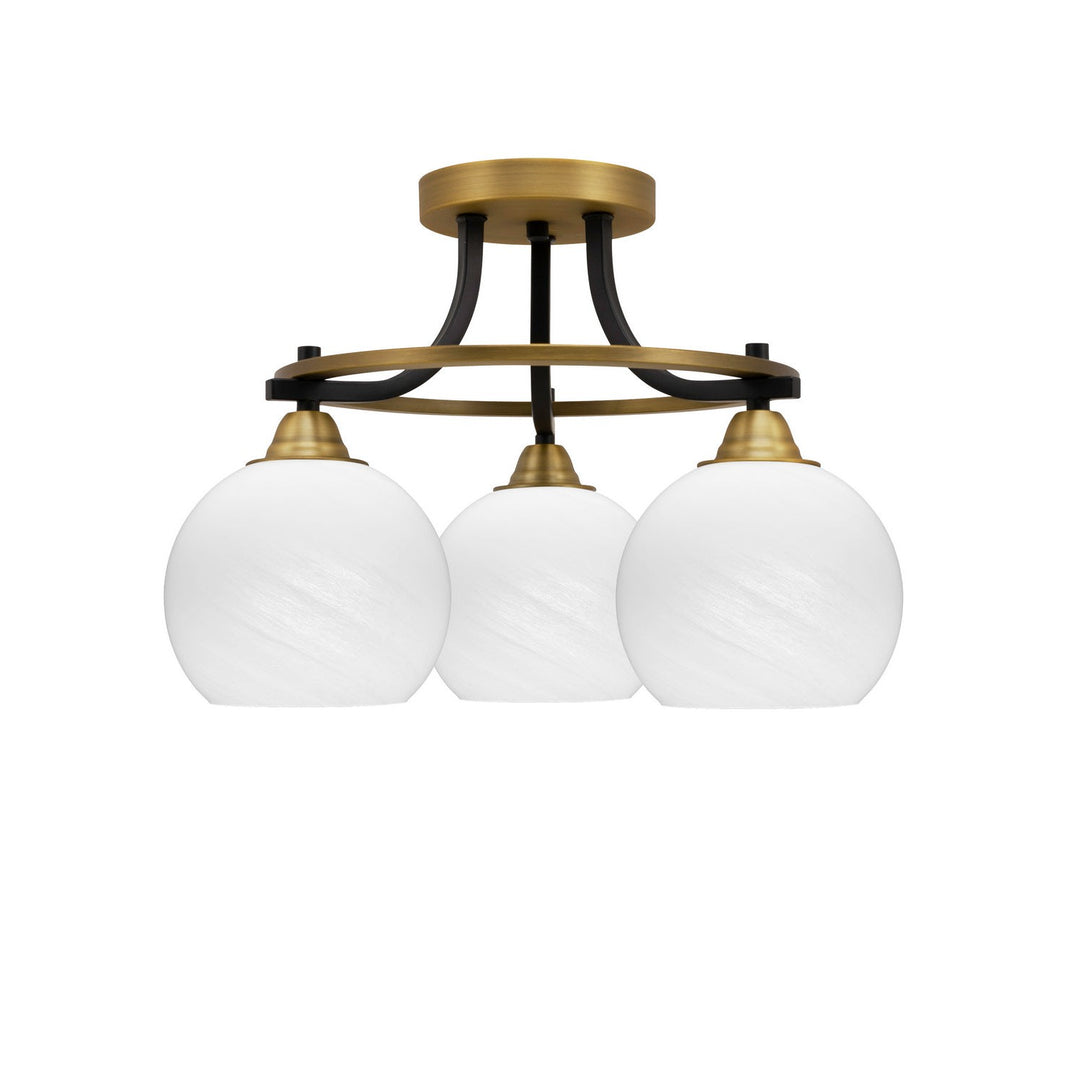 Toltec Paramount 3417-mbbr-4101 Ceiling Light - Matte Black & Brass