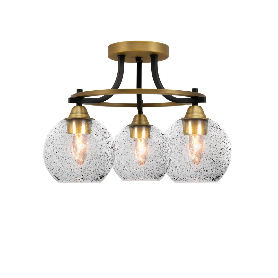 Toltec Paramount 3417-mbbr-4102 Ceiling Light - Matte Black & Brass