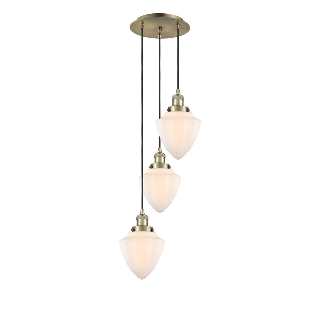 Innovations Franklin Restoration 113F-3P-AB-G661-7 Pendant Light - Antique Brass