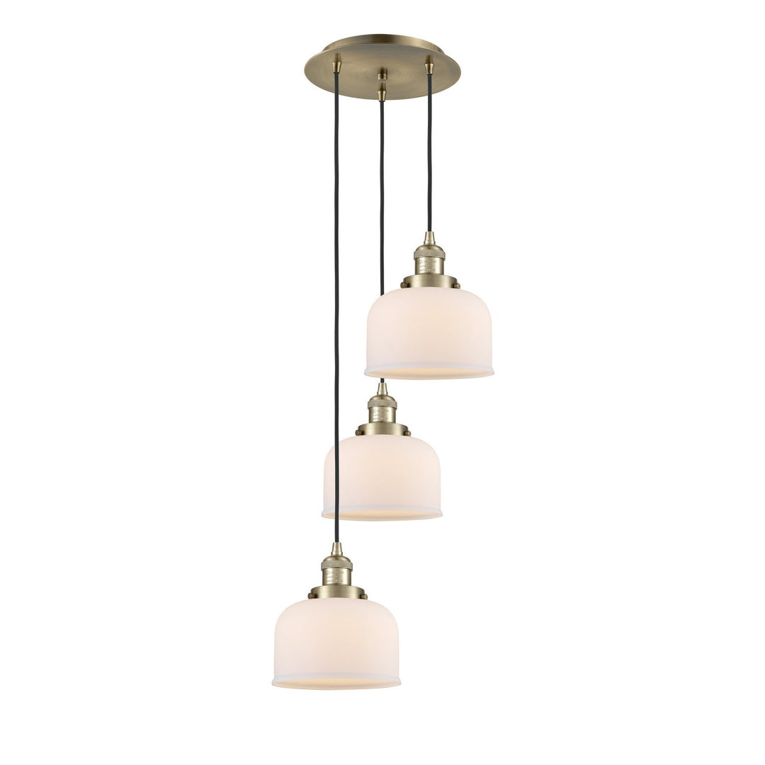 Innovations Franklin Restoration 113F-3P-AB-G71 Pendant Light - Antique Brass