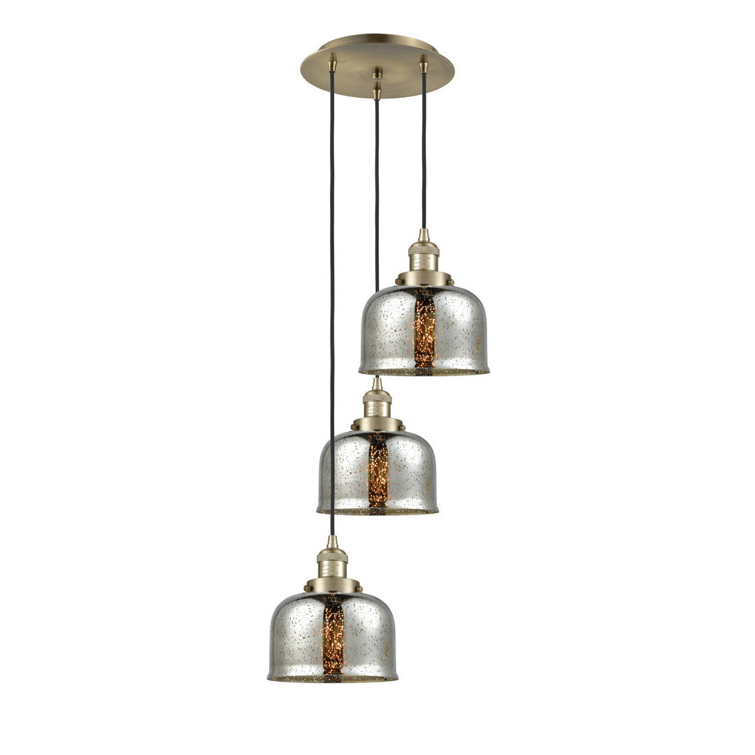 Innovations Franklin Restoration 113F-3P-AB-G78 Pendant Light - Antique Brass