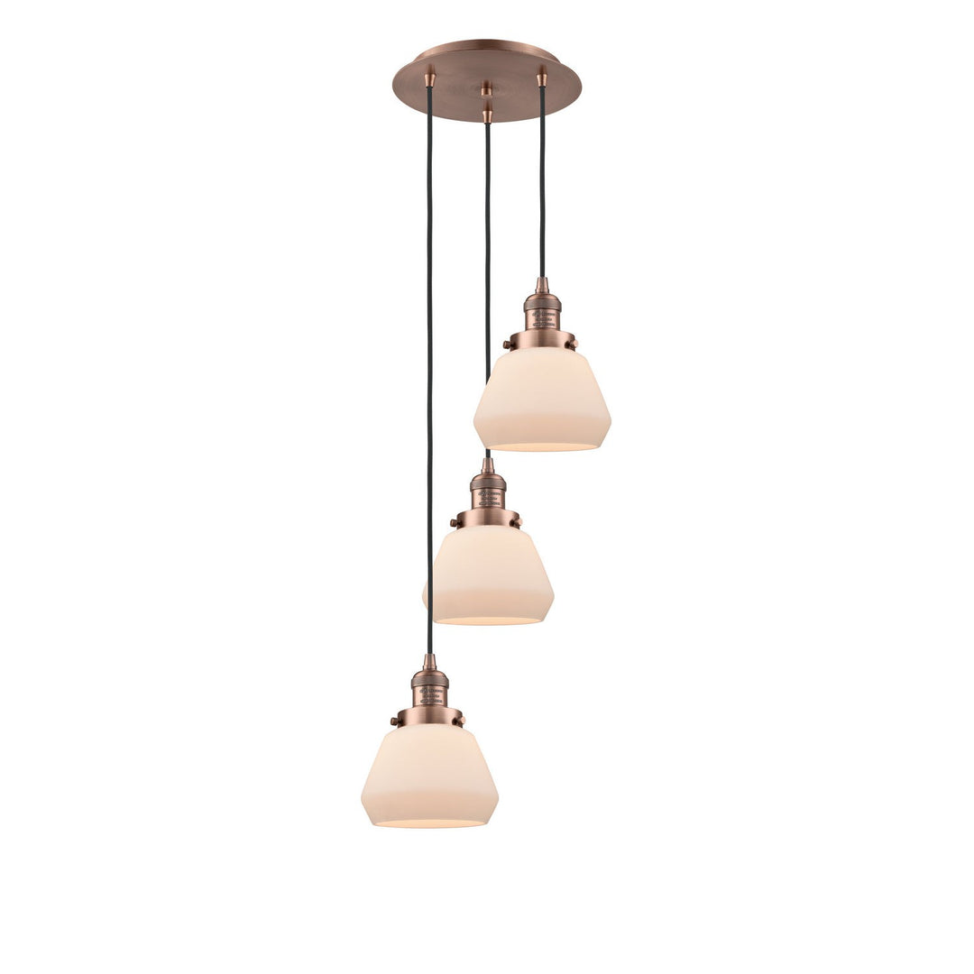 Innovations Franklin Restoration 113F-3P-AC-G171 Pendant Light - Antique Copper