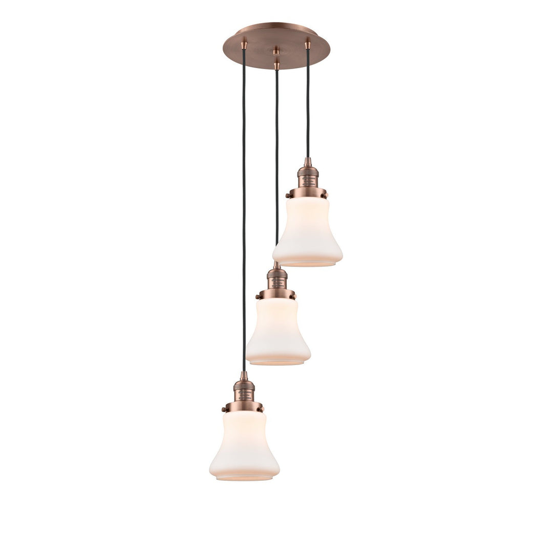 Innovations Franklin Restoration 113F-3P-AC-G191 Pendant Light - Antique Copper