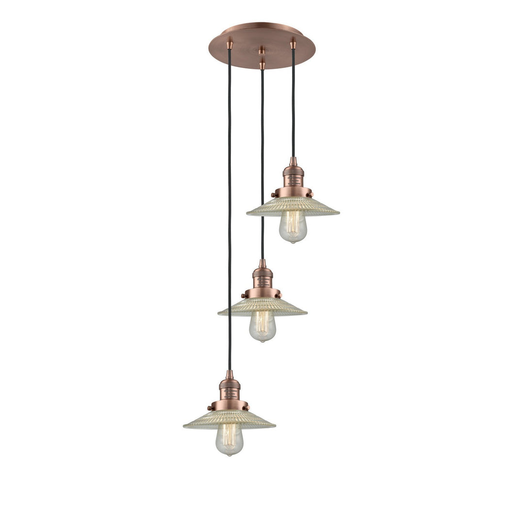 Innovations Franklin Restoration 113F-3P-AC-G2 Pendant Light - Antique Copper
