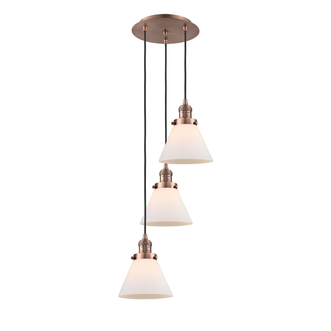 Innovations Franklin Restoration 113F-3P-AC-G41 Pendant Light - Antique Copper