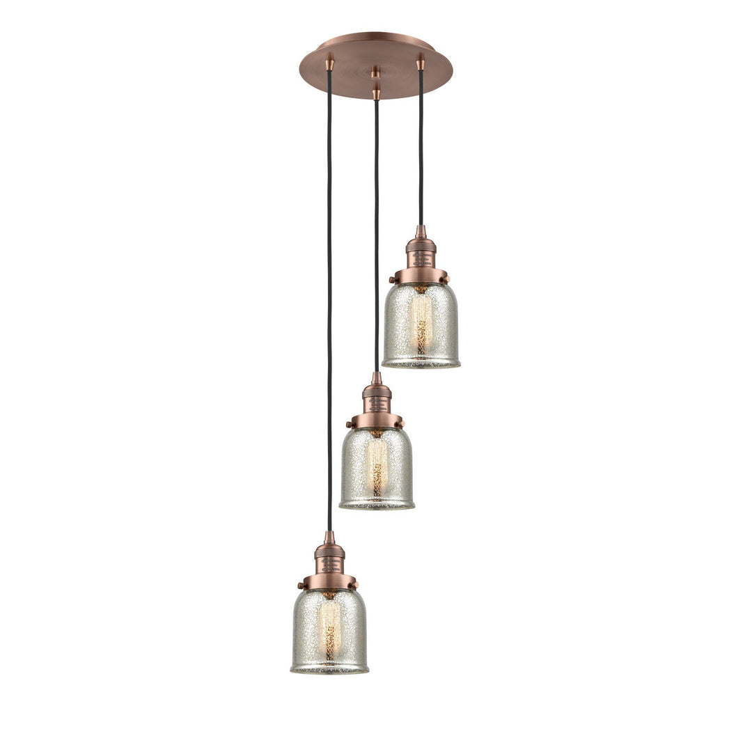 Innovations Franklin Restoration 113F-3P-AC-G58 Pendant Light - Antique Copper
