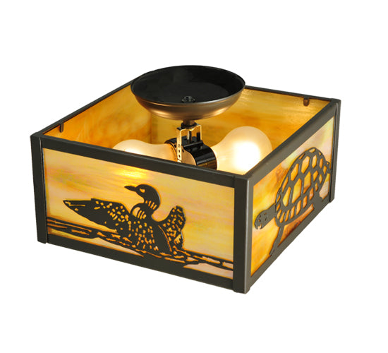Meyda Tiffany Loons & Turtles 128407 Ceiling Light - Timeless Bronze