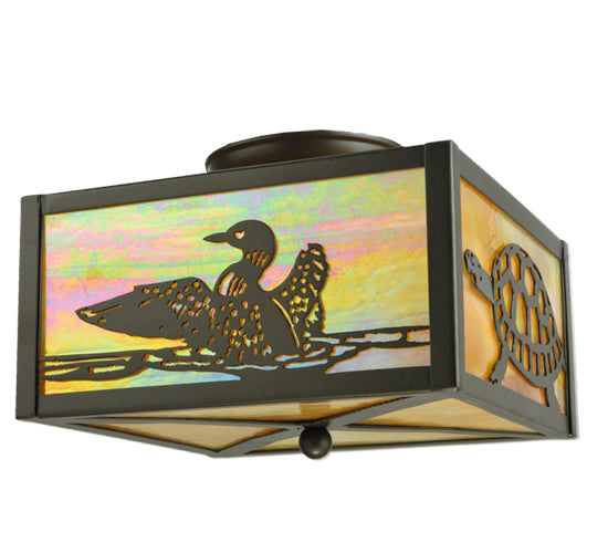 Meyda Tiffany Loons & Turtles 128407 Ceiling Light - Timeless Bronze