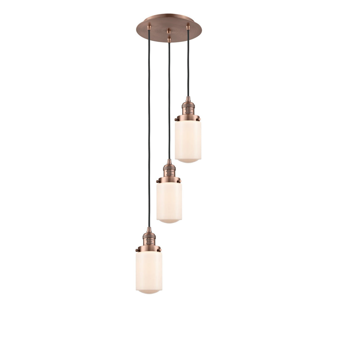 Innovations Franklin Restoration 113F-3P-AC-G311 Pendant Light - Antique Copper