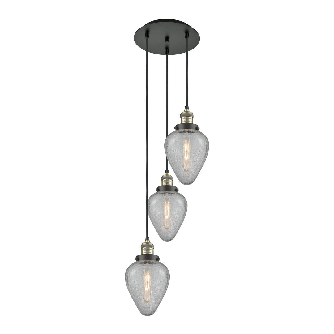 Innovations Franklin Restoration 113F-3P-BAB-G165 Pendant Light - Black Antique Brass