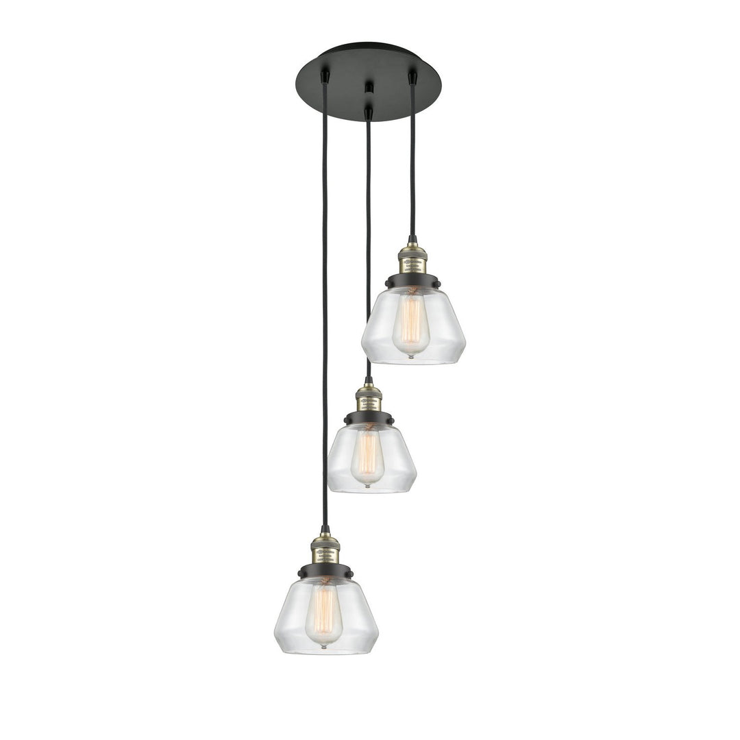 Innovations Franklin Restoration 113F-3P-BAB-G172 Pendant Light - Black Antique Brass