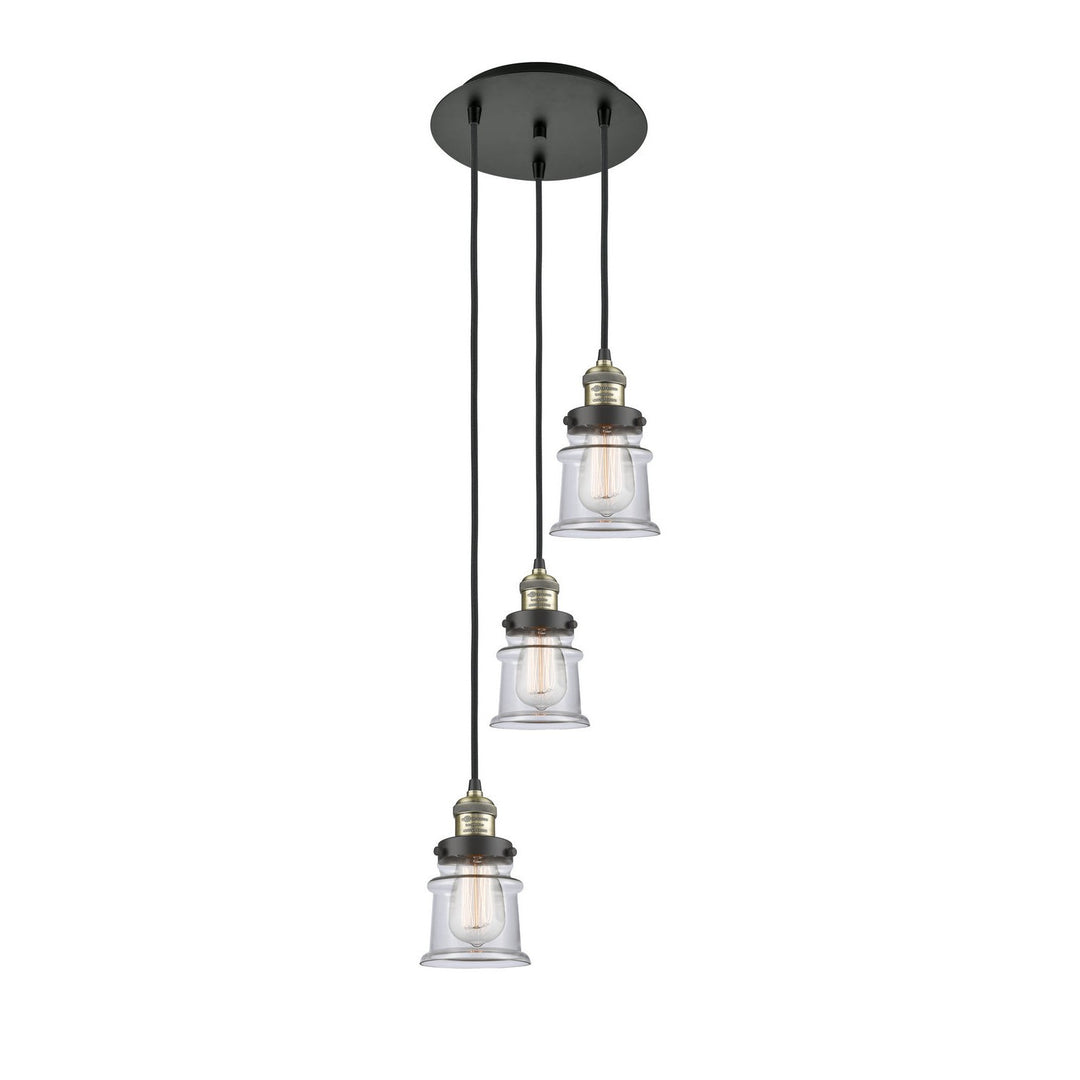 Innovations Franklin Restoration 113F-3P-BAB-G182S Pendant Light - Black Antique Brass