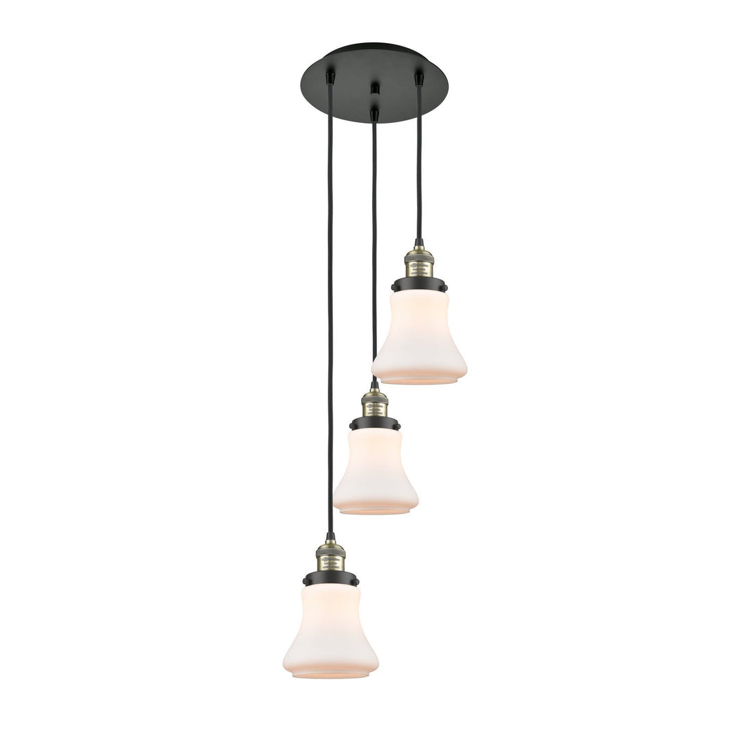 Innovations Franklin Restoration 113F-3P-BAB-G191 Pendant Light - Black Antique Brass