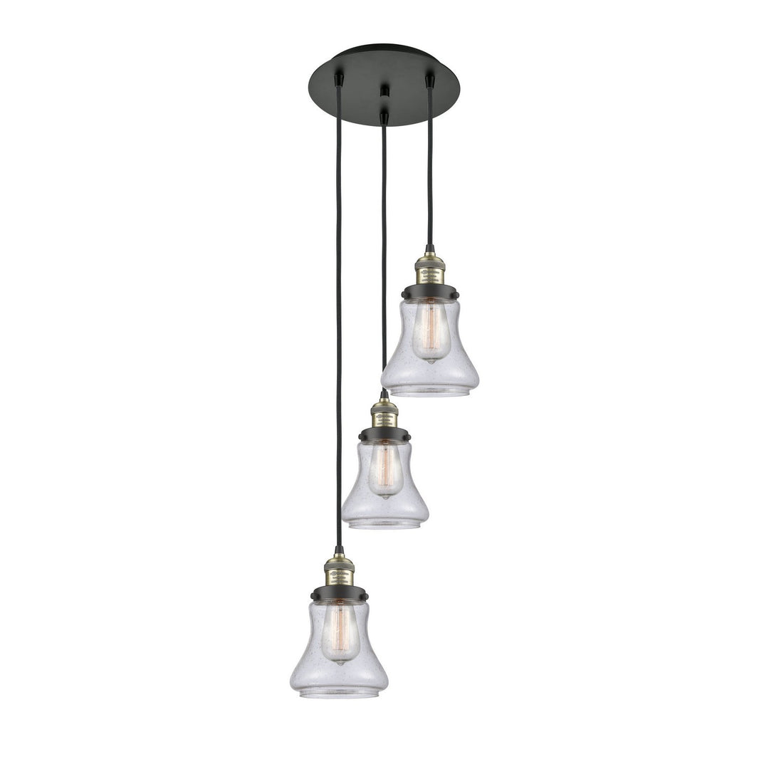 Innovations Franklin Restoration 113F-3P-BAB-G194 Pendant Light - Black Antique Brass