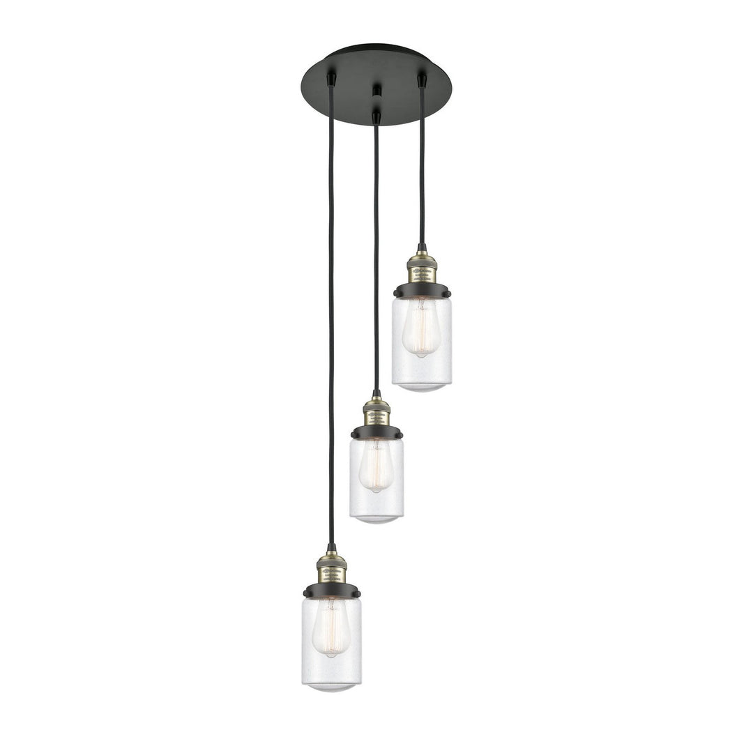 Innovations Franklin Restoration 113F-3P-BAB-G314 Pendant Light - Black Antique Brass