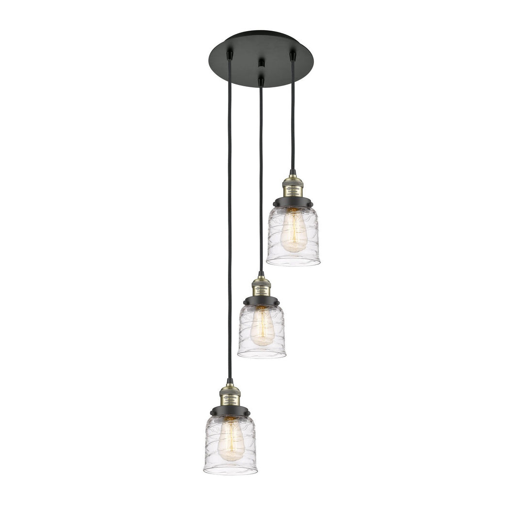 Innovations Franklin Restoration 113F-3P-BAB-G513 Pendant Light - Black Antique Brass