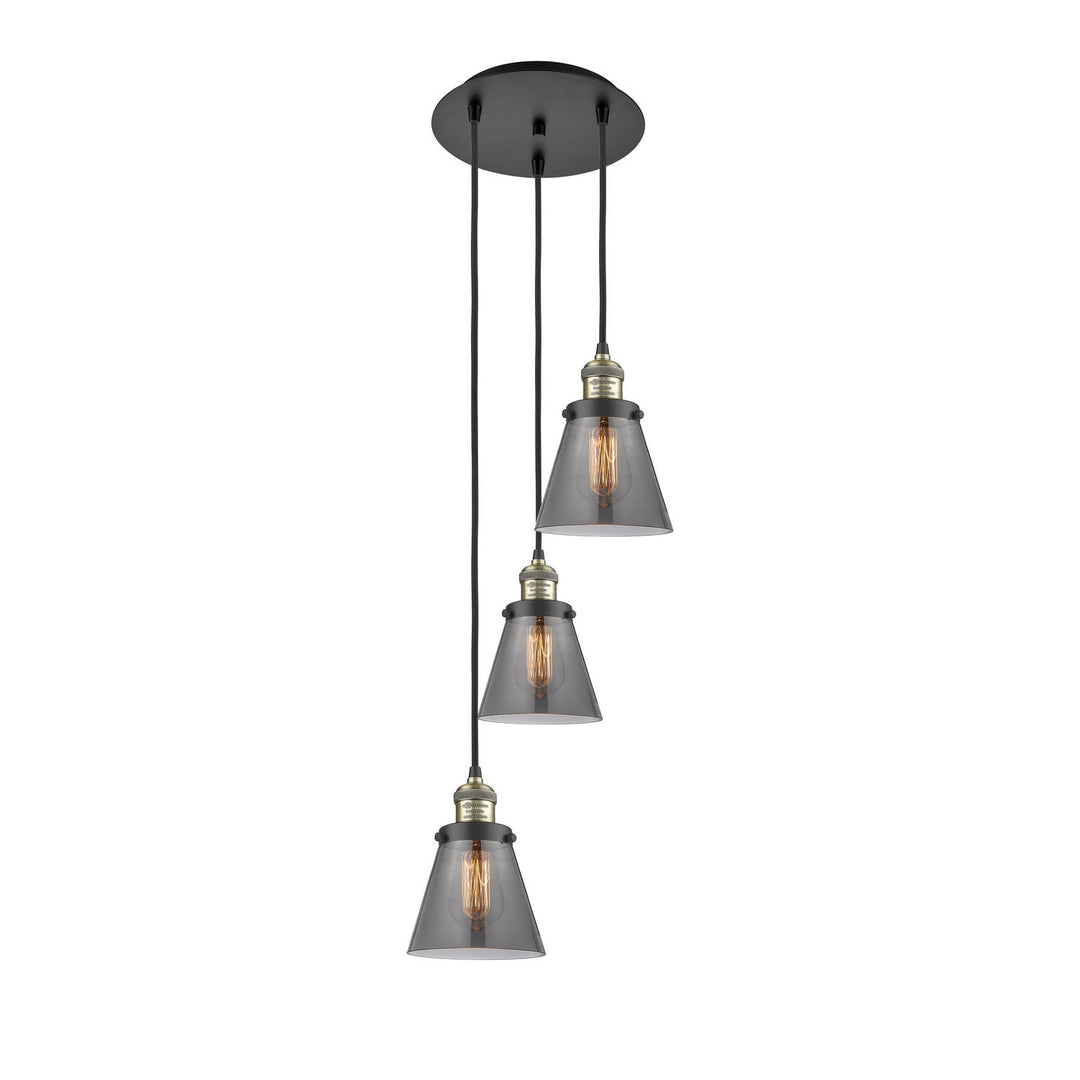 Innovations Franklin Restoration 113F-3P-BAB-G63 Pendant Light - Black Antique Brass