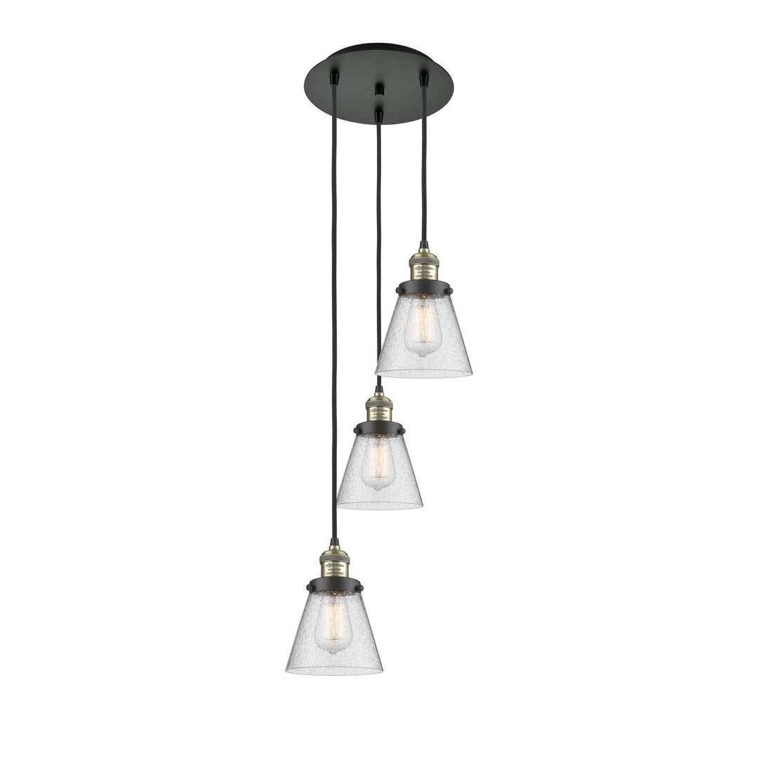 Innovations Franklin Restoration 113F-3P-BAB-G64 Pendant Light - Black Antique Brass