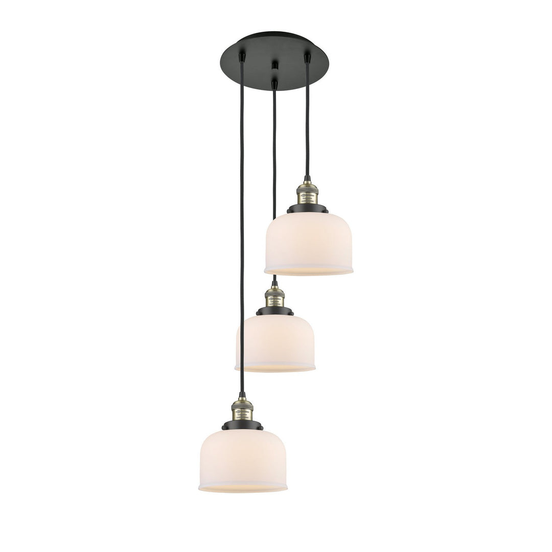 Innovations Franklin Restoration 113F-3P-BAB-G71 Pendant Light - Black Antique Brass
