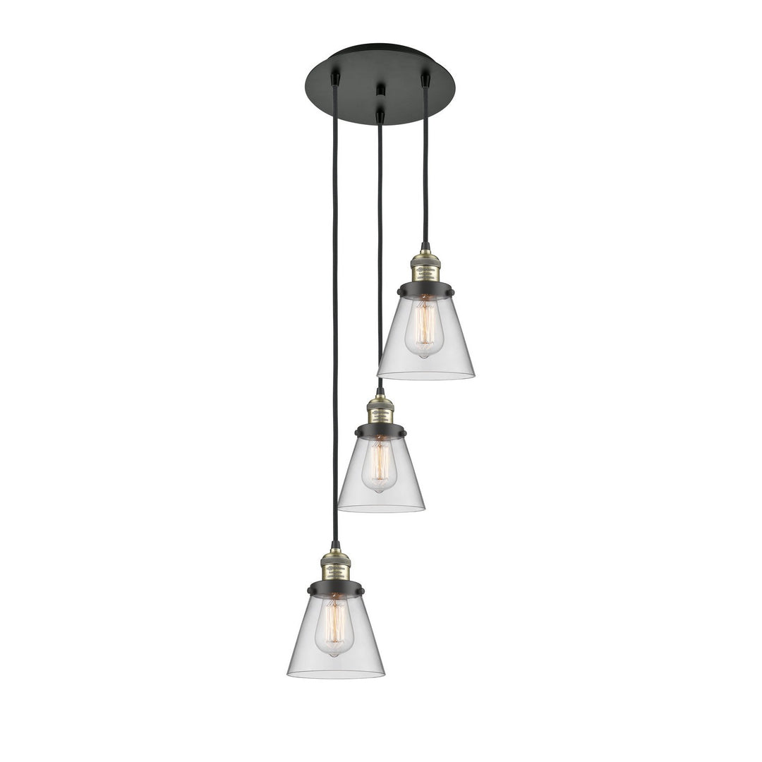 Innovations Franklin Restoration 113F-3P-BAB-G62 Pendant Light - Black Antique Brass